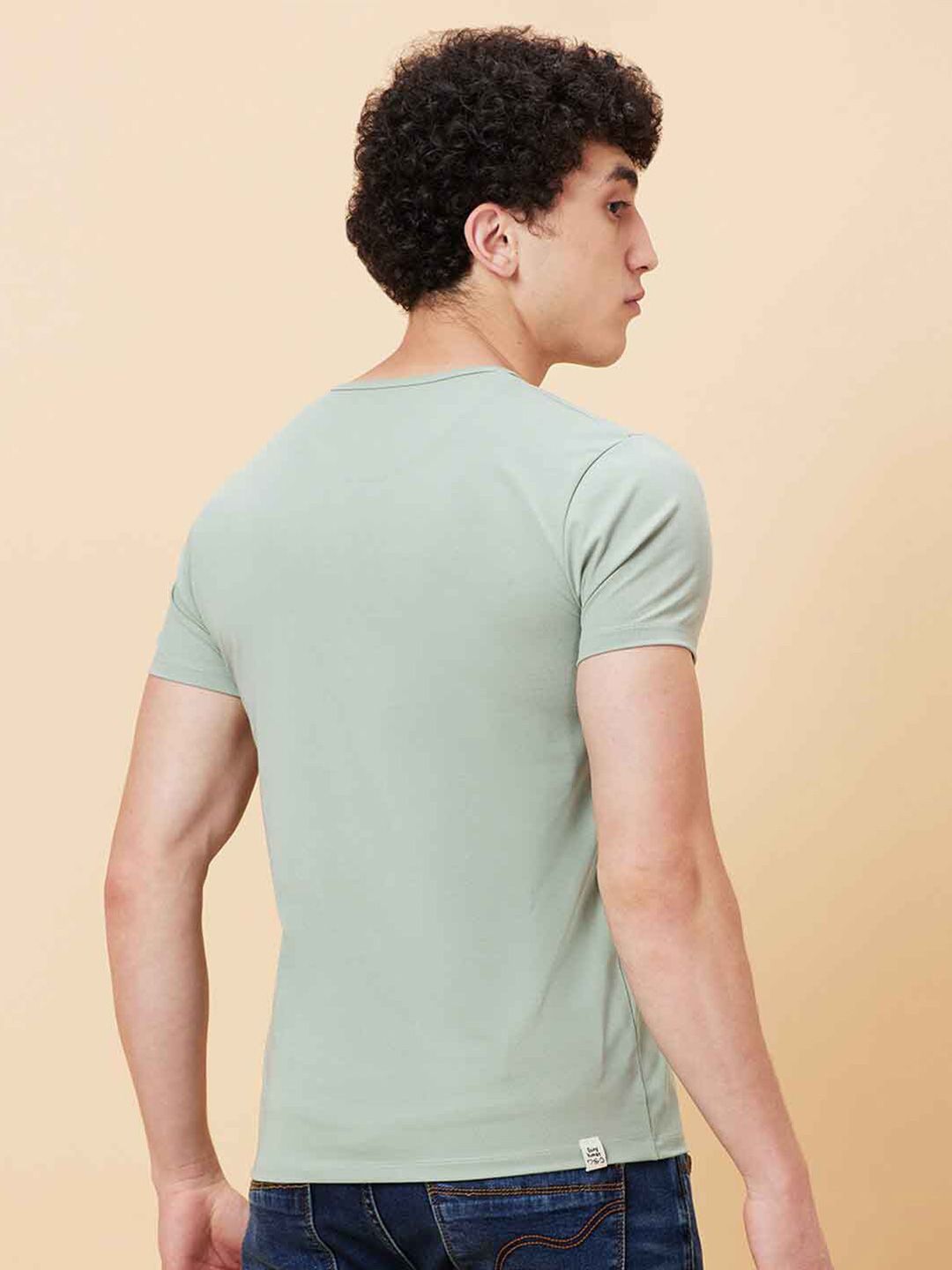 Being Human Cotton Henley Neck Short Sleeves Regular Fit Pockets Casual T-shirt