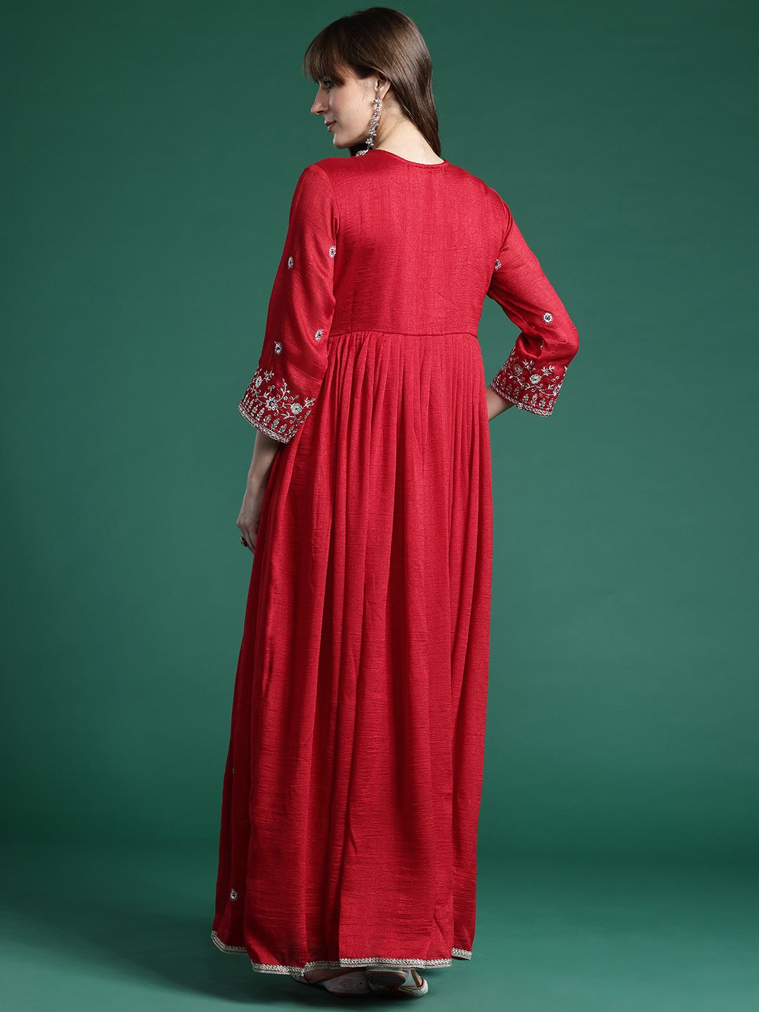 Indo Era Ethnic Motifs Embroidered Empire Kurta with Trousers