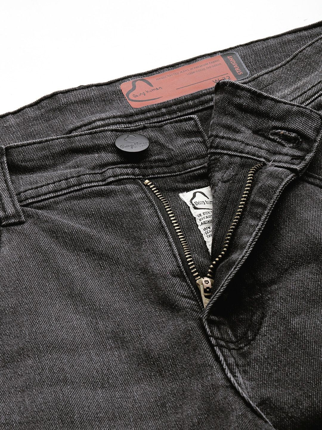 Being Human Men Straight Fit Light Fade Stretchable Jeans