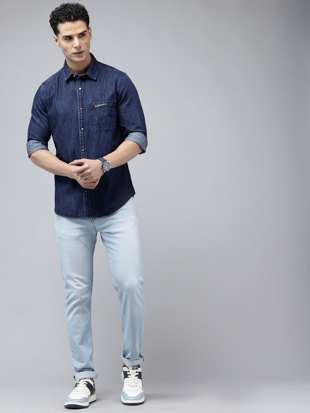 SPYKAR Slim Fit Pure Cotton Casual Shirt