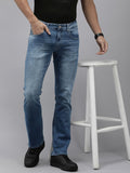 SPYKAR Men Rafter Bootcut Low-Rise Heavy Fade Stretchable Jeans