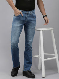 SPYKAR Men Rafter Bootcut Low-Rise Heavy Fade Stretchable Jeans