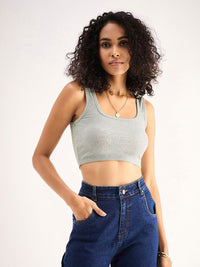 SASSAFRAS BASICS Ribbed Crop Top
