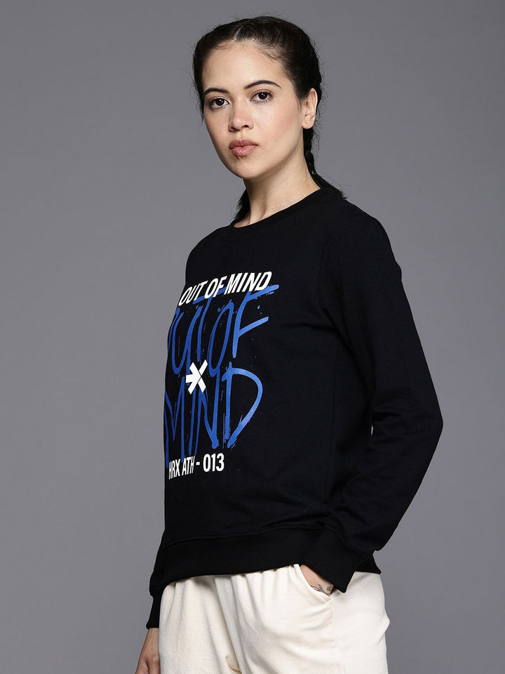 HRX by Hrithik Roshan Antimicrobial Finish & Rapid-Dry Printed Lifestyle Sweatshirt