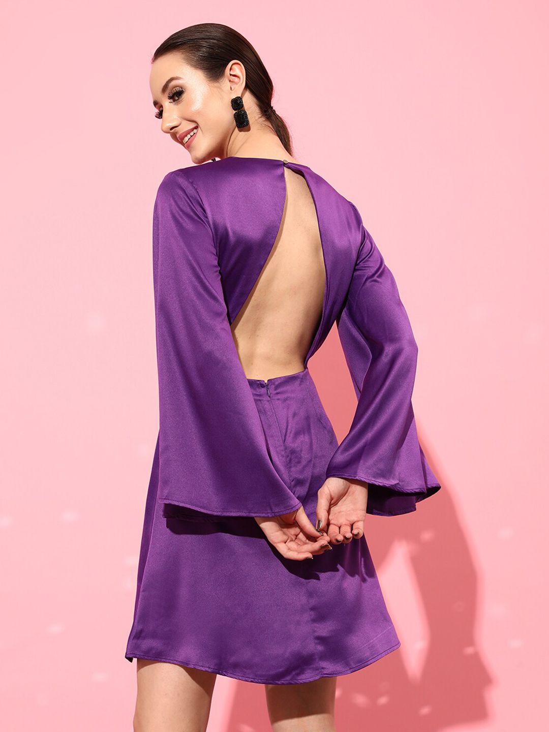 STREET 9 Women Purple Solid Dress