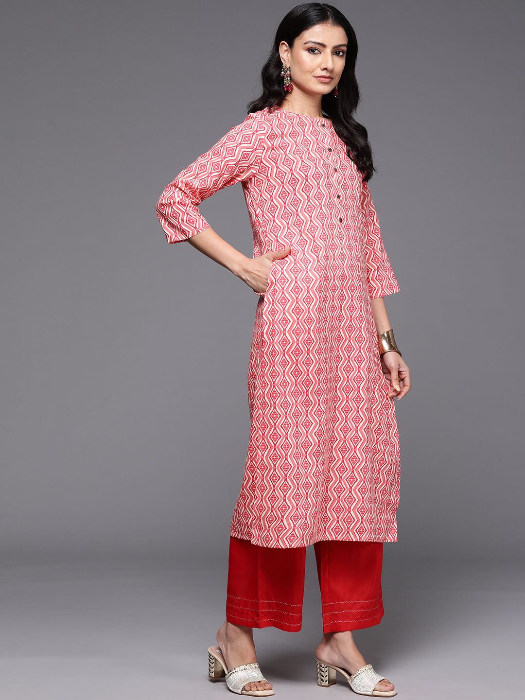 Indo Era Geometric Printed Kurta