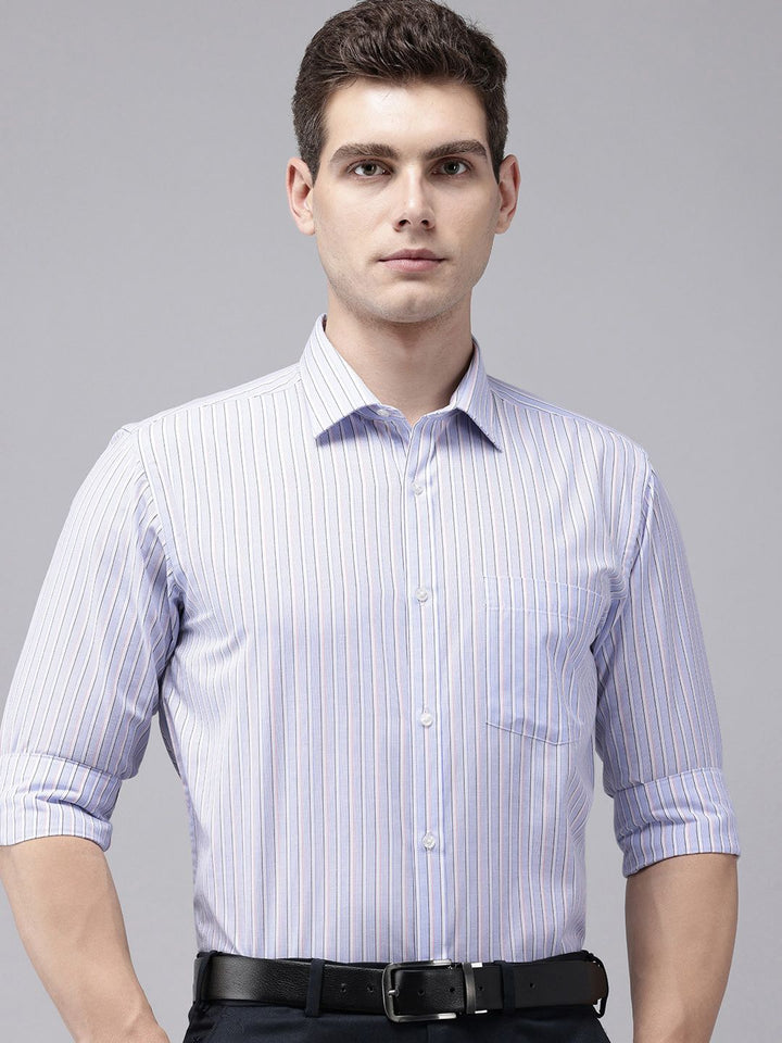 Park Avenue Slim Fit Vertical Stripes Formal Shirt