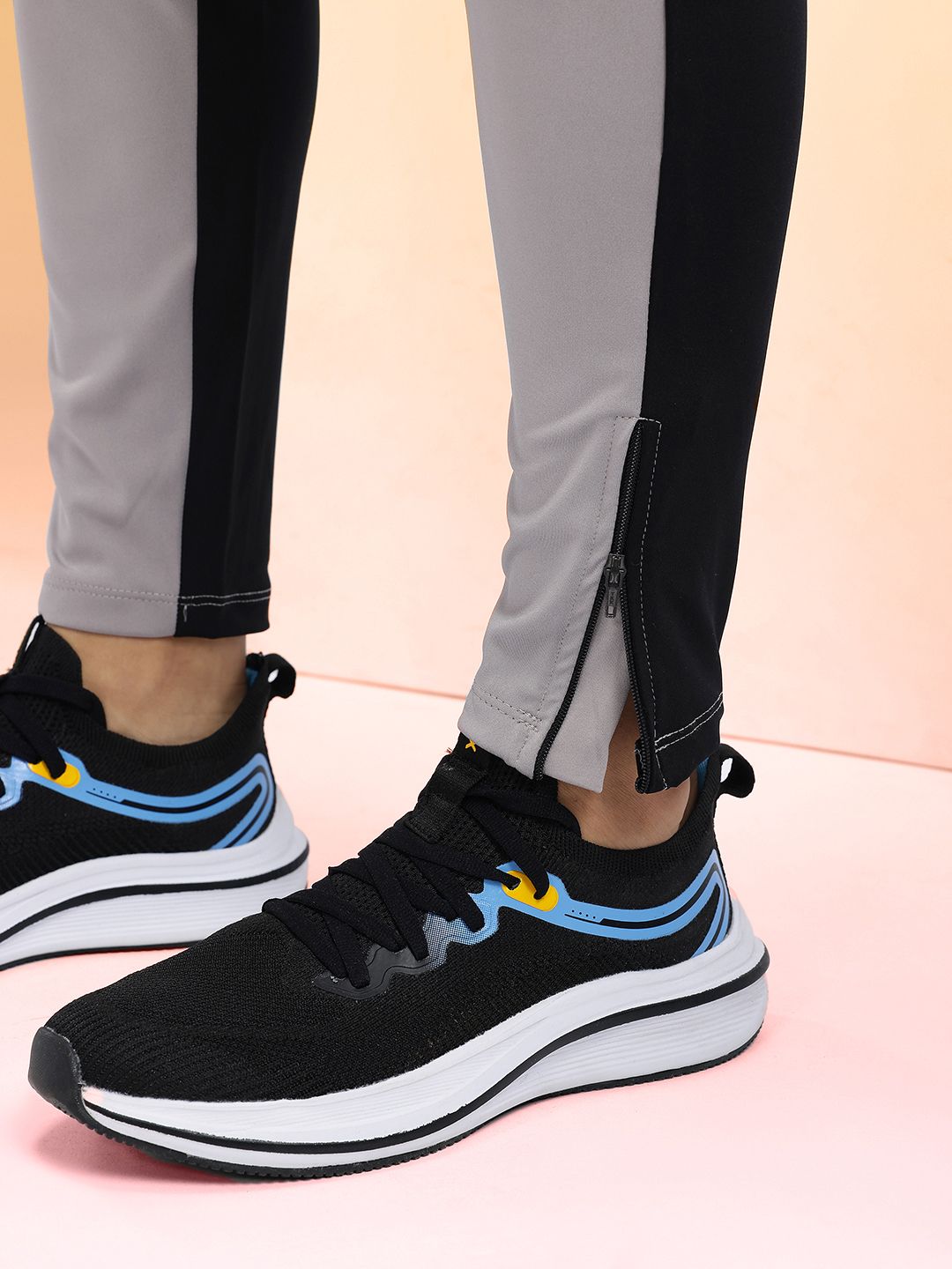 HRX by Hrithik Roshan Women Mid-Rise Rapid-Dry Running Track Pants with Side Slits