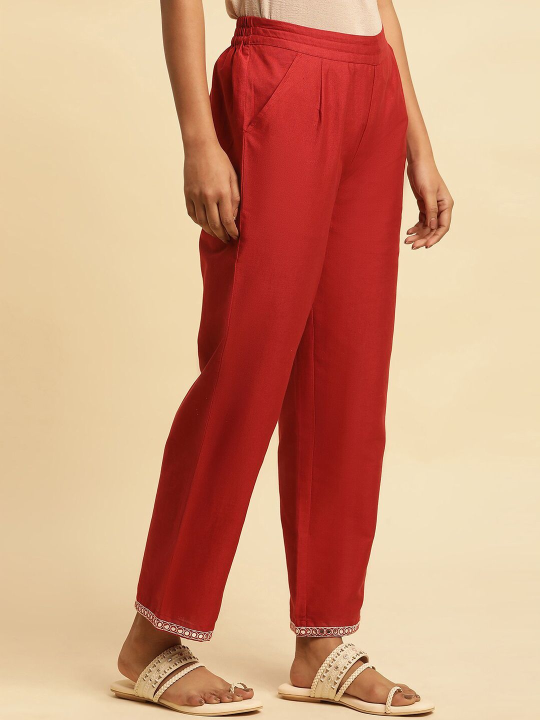 W Women Ethnic Parallel Trousers