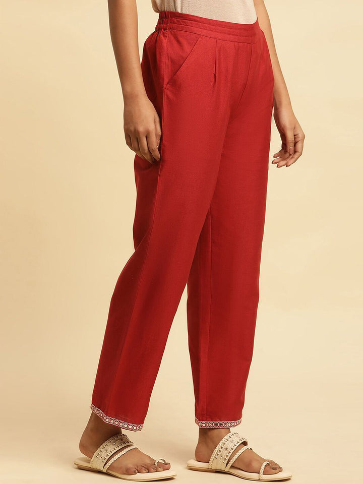 W Women Ethnic Parallel Trousers