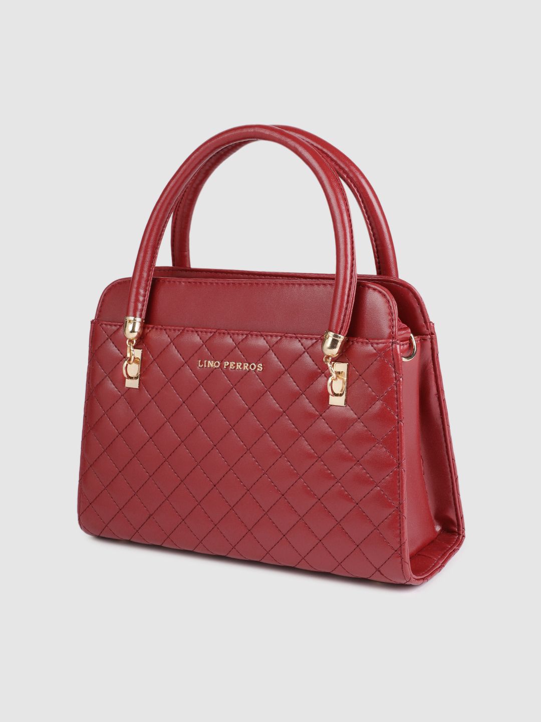 Lino Perros Red Quilted Handheld Bag