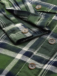 The Indian Garage Co Men Regular Fit Checked Double Flap Pocket Flannel Shirt