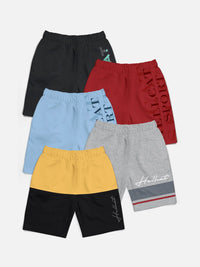 HELLCAT Boys Pack of 5 Mid-Rise Printed Cotton Shorts