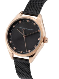 Sambungan Perancis Wanita Dail Dail & Gelang Gaya Tali Analog Watch FCK4BM