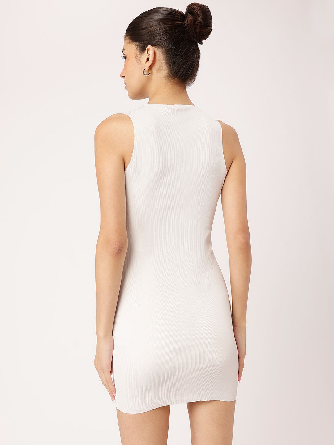 DressBerry Insta-Ready Ribbed Sleeveless Mini Dress