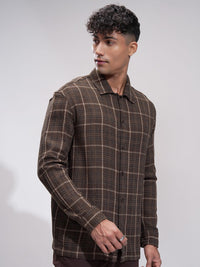 HIGHLANDER Men Comfort Opaque Checked Casual Shirt