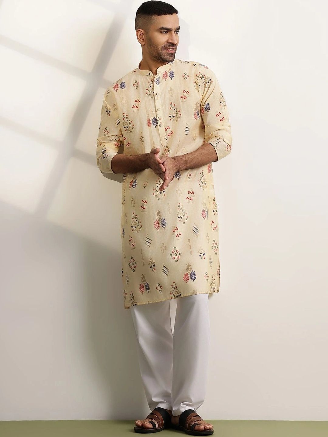 Anouk Men Ethnic Motifs Printed Regular Kurta with Trousers