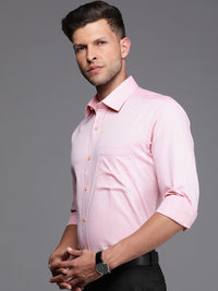 Raymond Pure Cotton Self Design Textured Slim Fit Formal Shirt