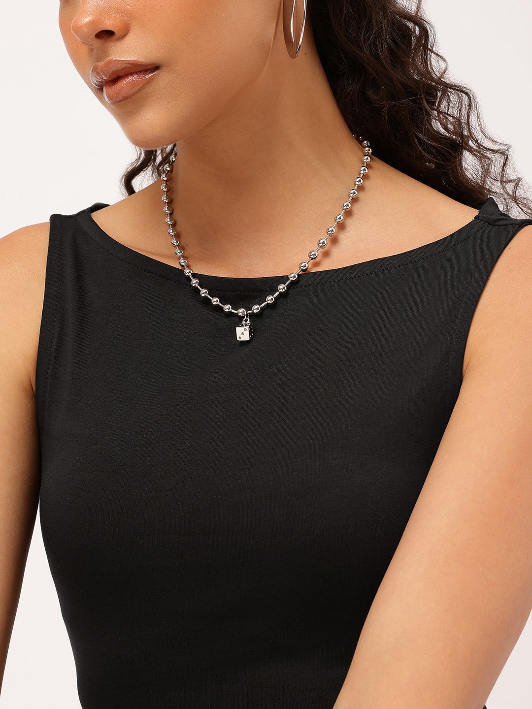 Noir Elegance Strappy Fitted Top