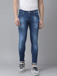 SPYKAR Men Super Skinny Fit Low-Rise Heavy Fade Stretchable Jeans