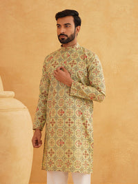 SOJANYA Motif Etnik Bercetak Kurta