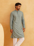 SOJANYA Geometrik Sulam Kapas Kurta Lurus