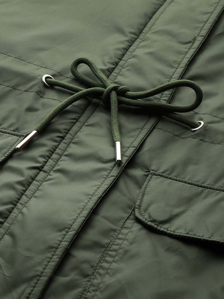 DressBerry Cinched Waist Hooded Jacket