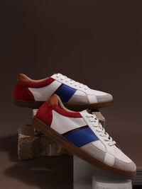 RARE RABBIT Men Colourblocked Leather Sneakers
