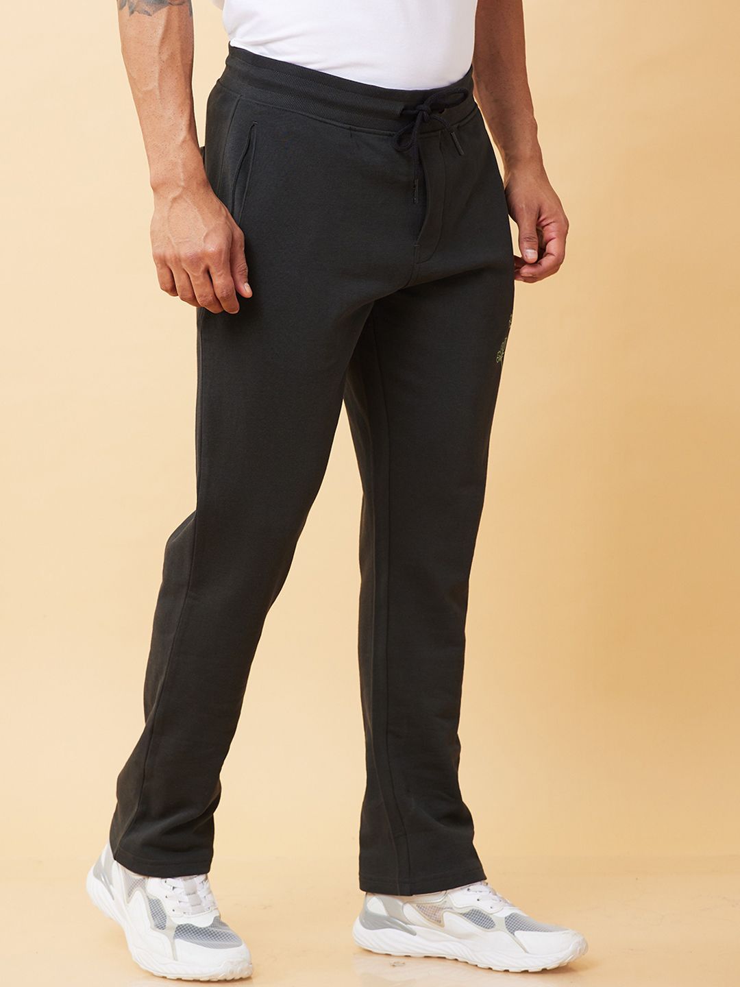Being Human Men Mid Rise Placement Print Track Pants