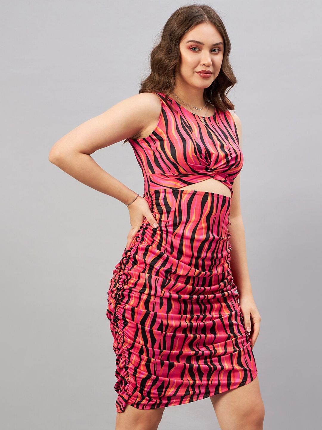 Antheaa Print Bodycon Dress