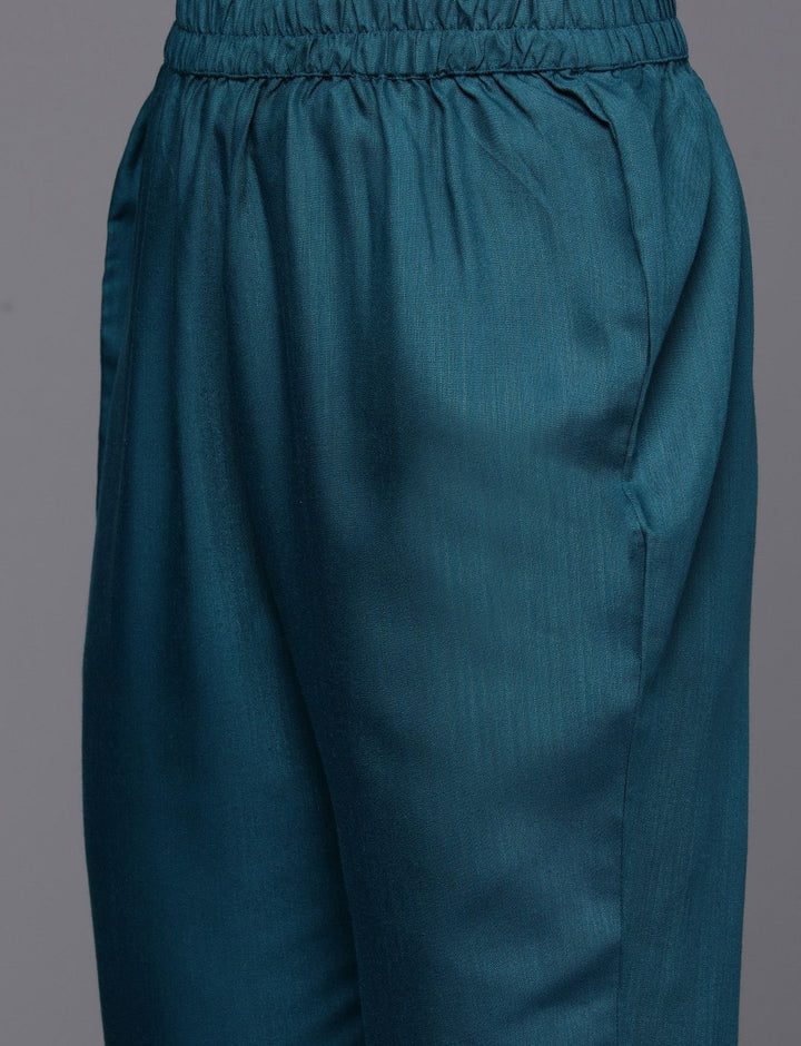 Varanga Ethnic Motifs Embroidered Regular Sequinned Kurta with Trousers & Dupatta