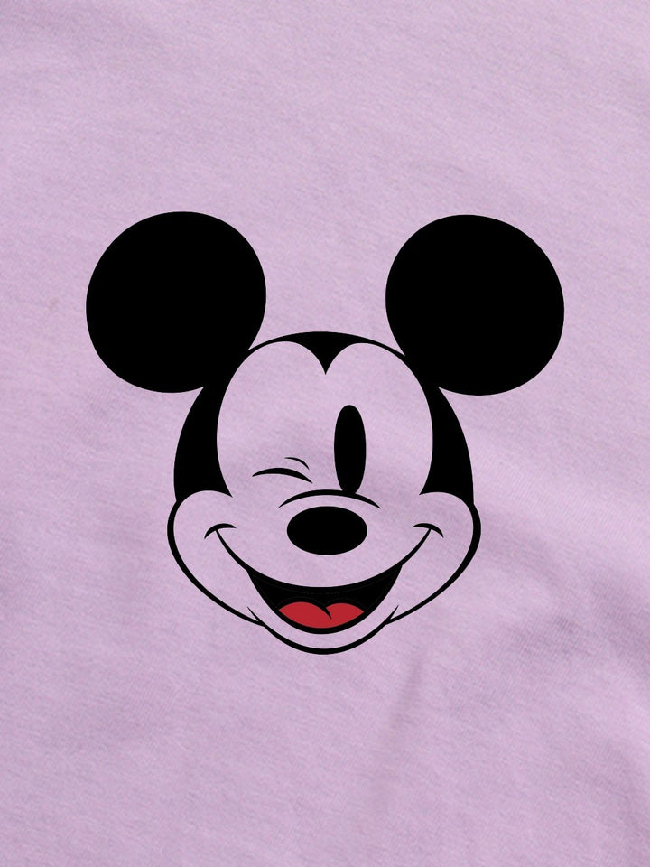 Bewakoof Mickey Mouse Printed Round Neck Cotton T-shirt