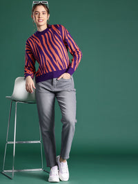 DressBerry Animal Design Acrylic Pullover