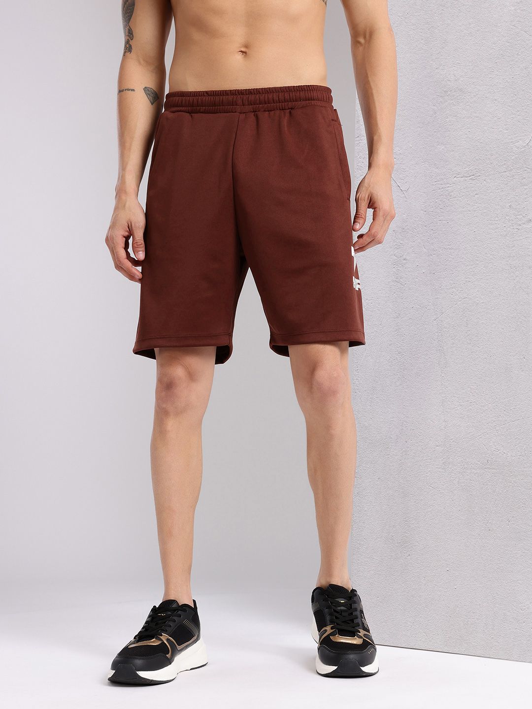 HRX by Hrithik Roshan Men Brand Logo Print Rapid-dry Training Shorts