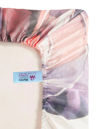Myntra Elegant Homes White & Pink Floral 400 TC King Bedsheet with 2 Pillow Covers