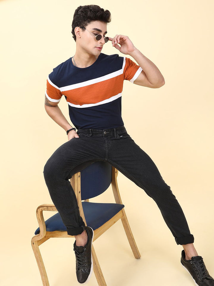 The Indian Garage Co Men Black Slim Fit Mid-Rise Clean Look Jeans