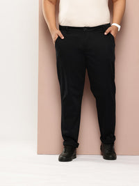 Thomas Scott Men New Millennium Fit Black Easy Wash  Chinos Trousers