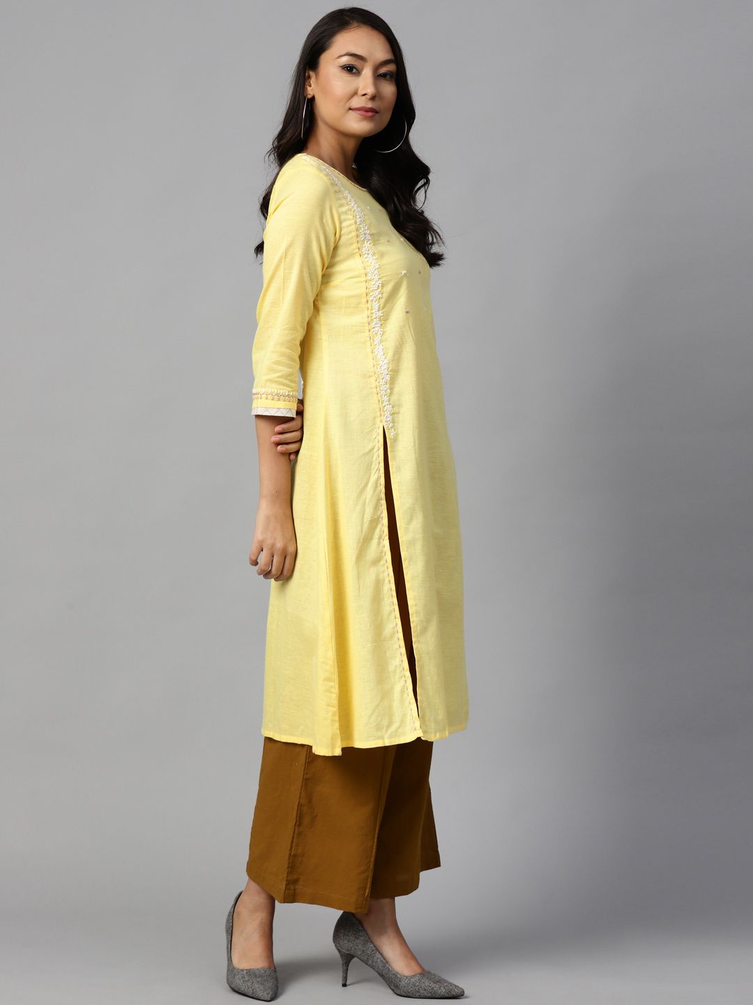 W Women A-Line Cotton Kurta