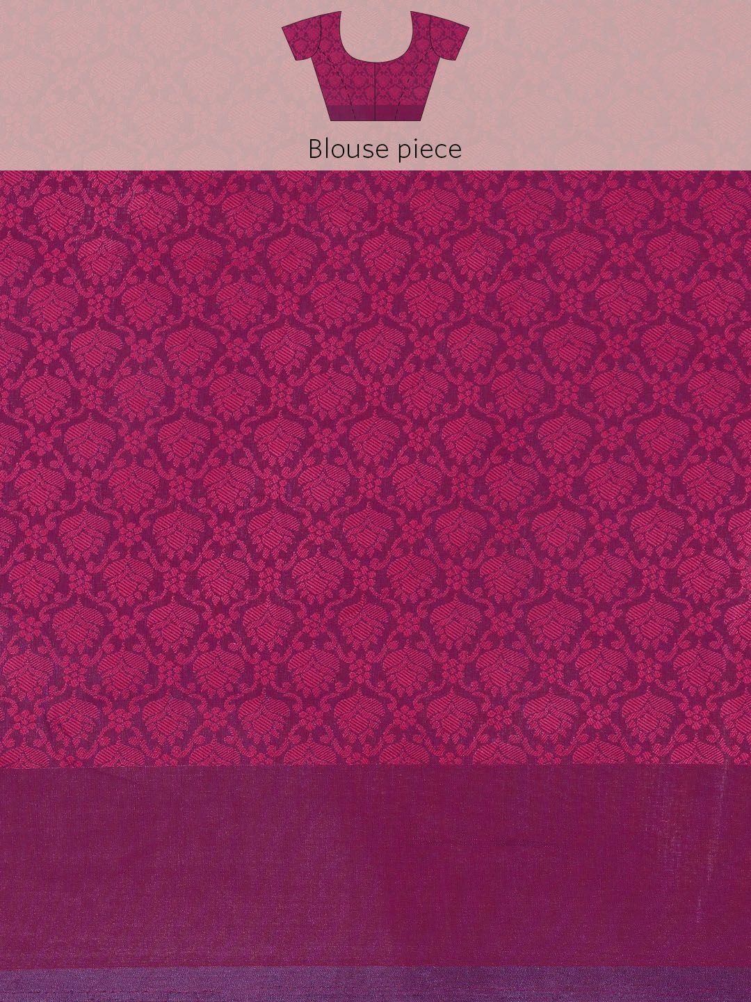 Saree mall Magenta Ethnic Motifs Zari Silk Blend Banarasi Sarees