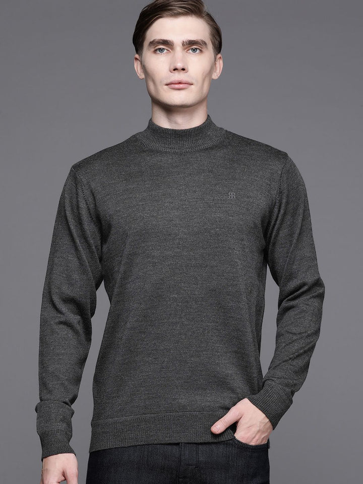 Raymond Men Solid High Neck Pullover