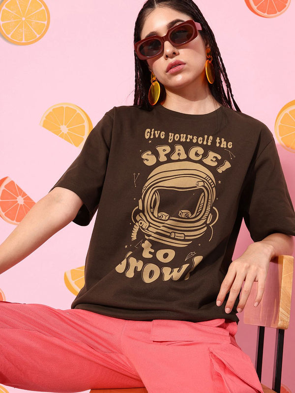 DILLINGER Women Graphic Printed Oversized T-shirt