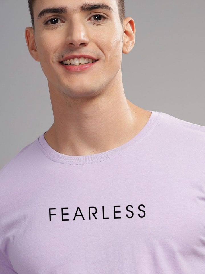 ADRO Men Typography Raw Edge T-shirt