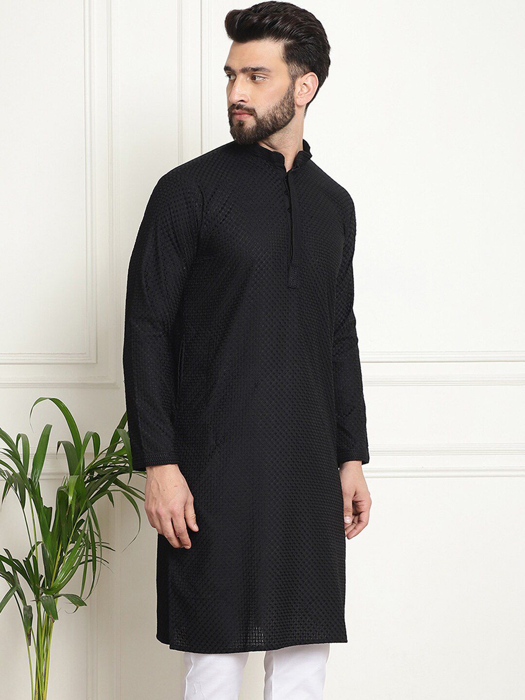 SOJANYA Ethnic Motifs Embroidered Thread Work Pure Cotton Kurta