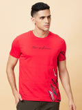 Being Human Men Printed Cut Outs T-shirt
