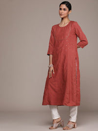 House of Pataudi Embellished Sequined Straight Jashn Kurta
