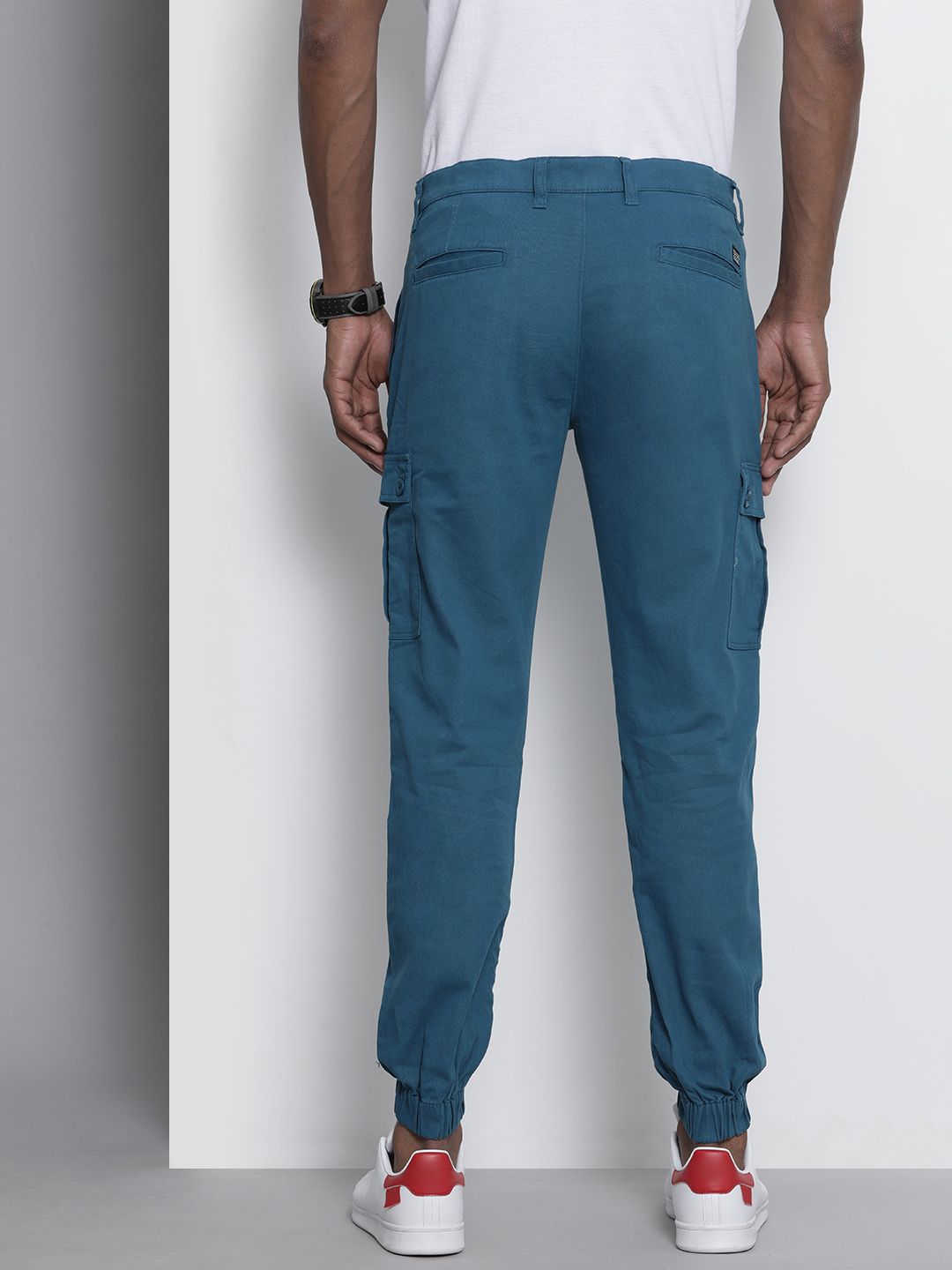 The Indian Garage Co Men Blue Slim Fit Easy Wash Joggers