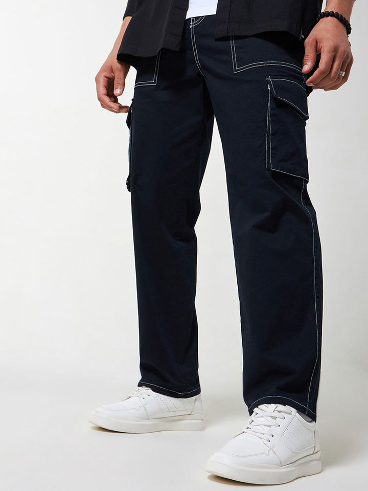 Bewakoof Men Baggy Oversized Cargo Pants