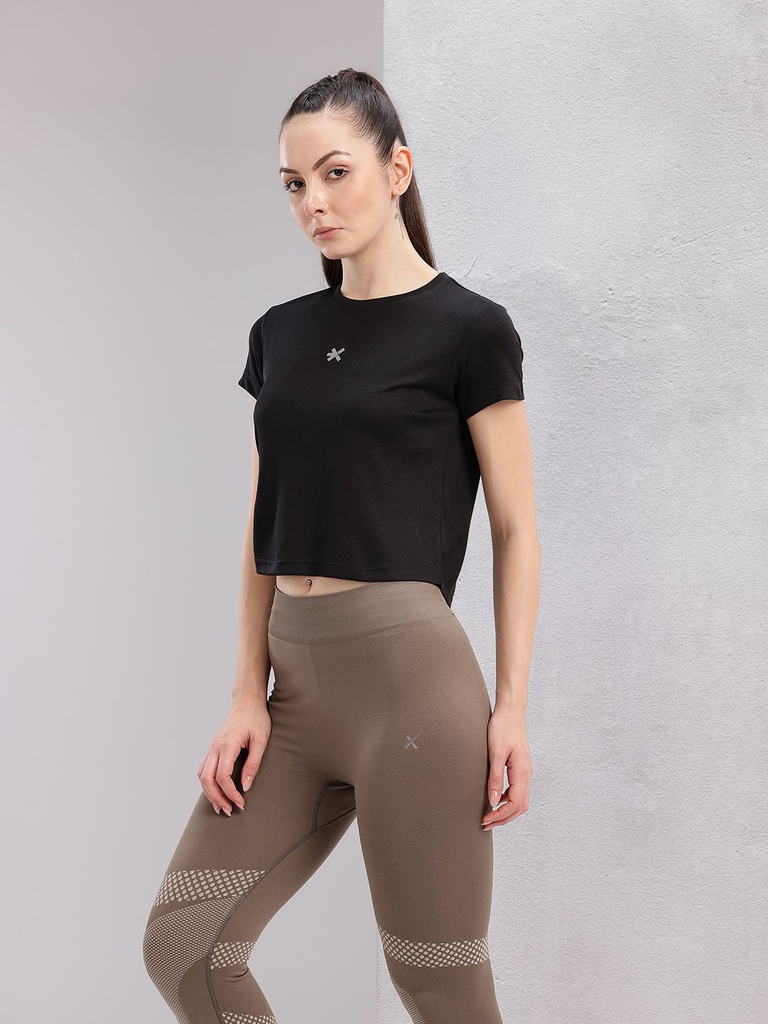 HRX by Hrithik Roshan Rapid-Dry Running Crop T-shirt