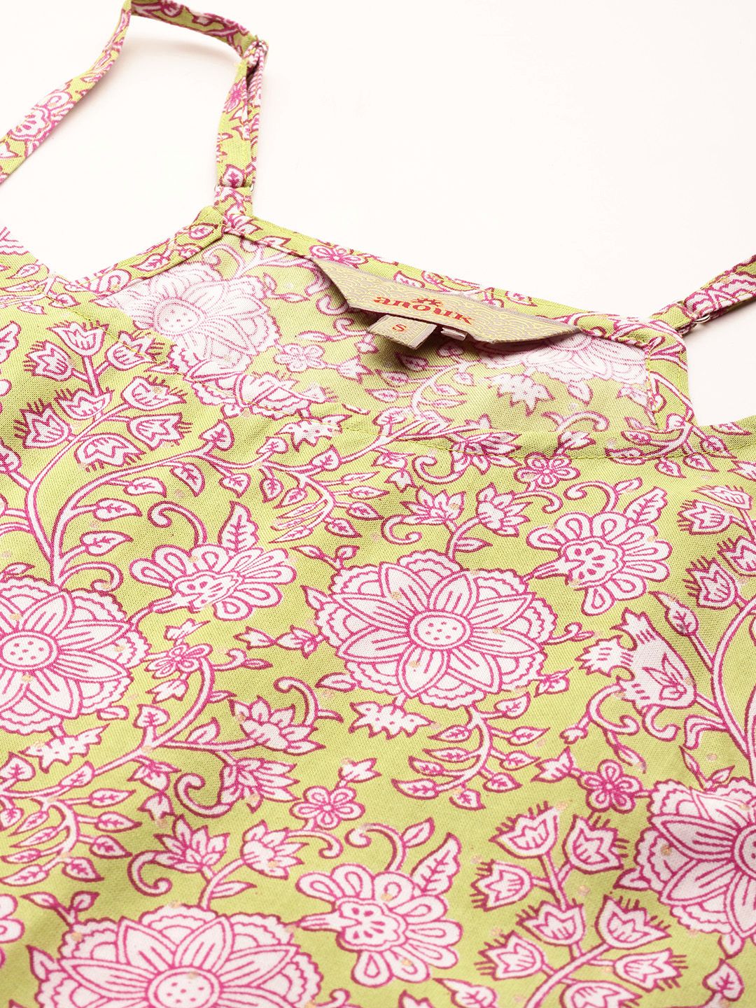 Anouk X Basant Bahaar Floral Printed A-Line Kurta With Sharara & Dupatta