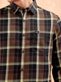 The Indian Garage Co Men Tartan Checked Casual Shirt